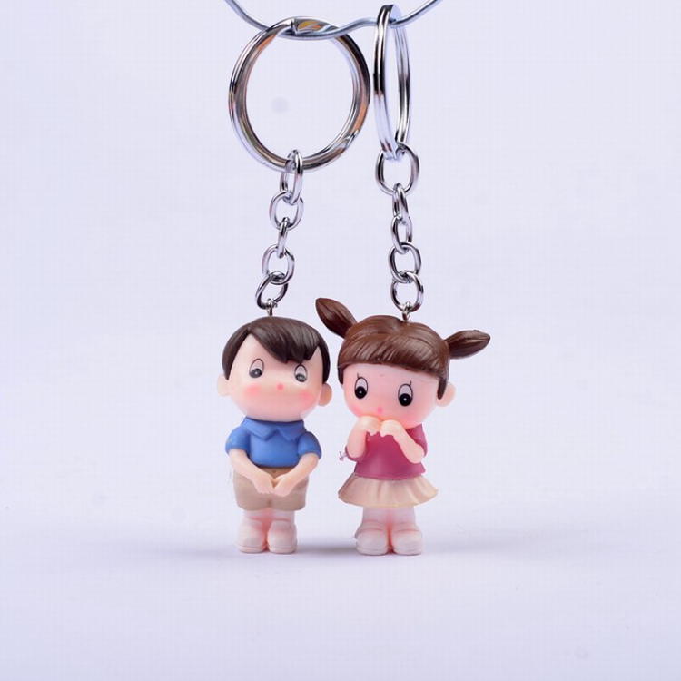 Cute Q version cartoon character Couple Keychain pendant price for 2 pcs Style 19
