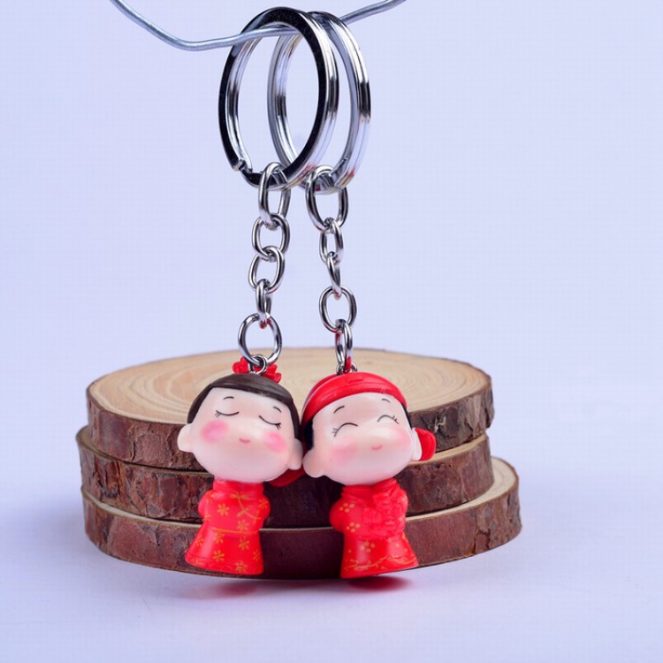 Cute Q version cartoon character Couple Keychain pendant price for 2 pcs Style 22