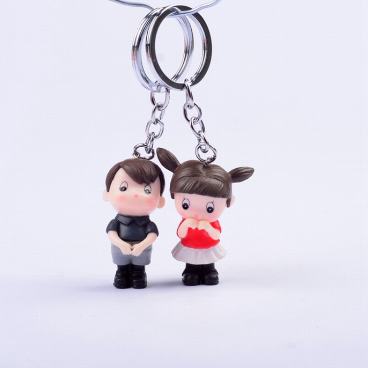 Cute Q version cartoon character Couple Keychain pendant price for 2 pcs Style 18