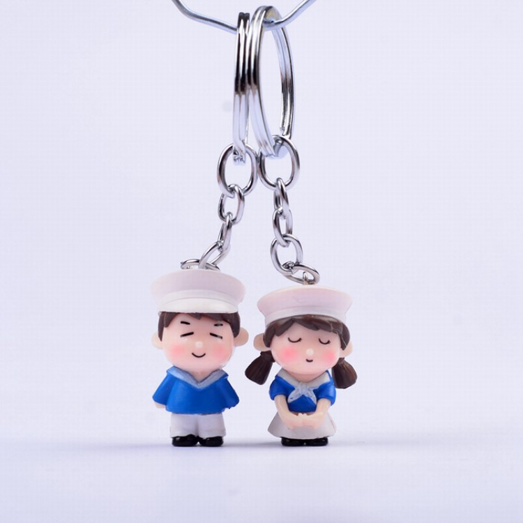 Cute Q version cartoon character Couple Keychain pendant price for 2 pcs Style 15