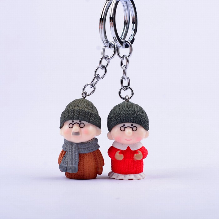 Cute Q version cartoon character Couple Keychain pendant price for 2 pcs Style 11