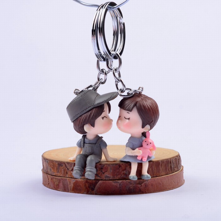 Cute Q version cartoon character Couple Keychain pendant price for 2 pcs Style 14