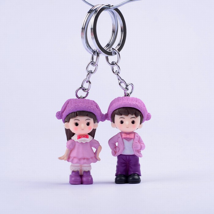 Cute Q version cartoon character Couple Keychain pendant price for 2 pcs Style 12
