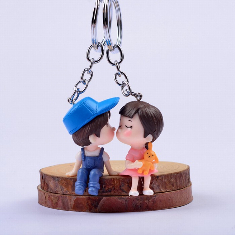 Cute Q version cartoon character Couple Keychain pendant price for 2 pcs Style 7