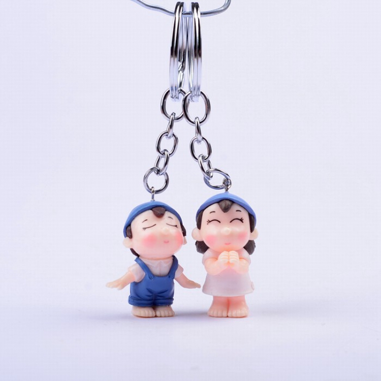 Cute Q version cartoon character Couple Keychain pendant price for 2 pcs Style 6