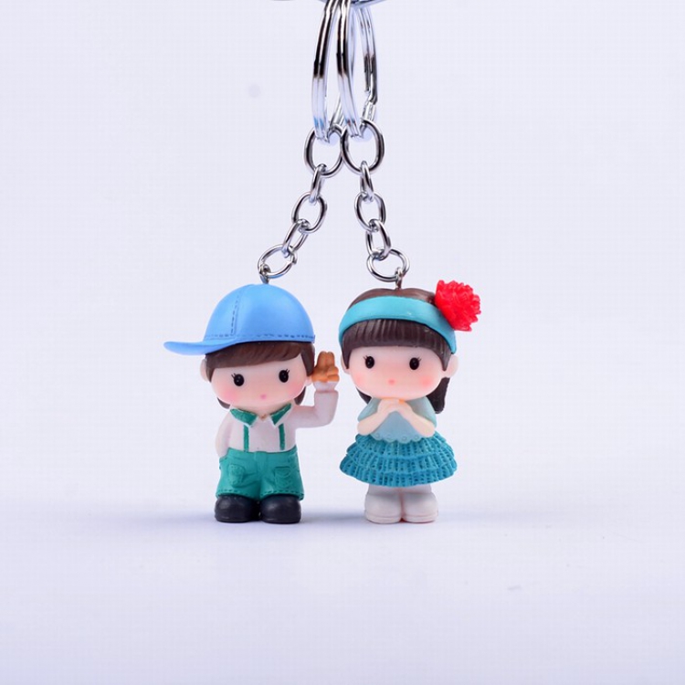 Cute Q version cartoon character Couple Keychain pendant price for 2 pcs Style 3