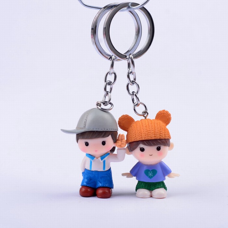 Cute Q version cartoon character Couple Keychain pendant price for 2 pcs Style 4
