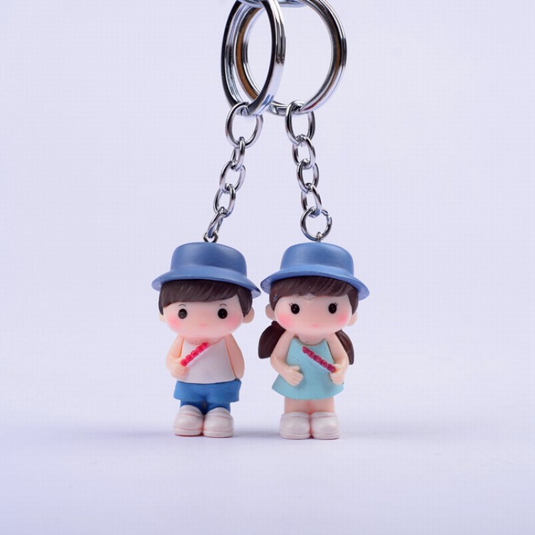 Cute Q version cartoon character Couple Keychain pendant price for 2 pcs Style V