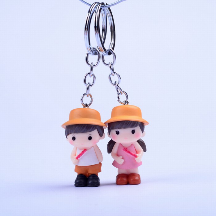 Cute Q version cartoon character Couple Keychain pendant price for 2 pcs Style T