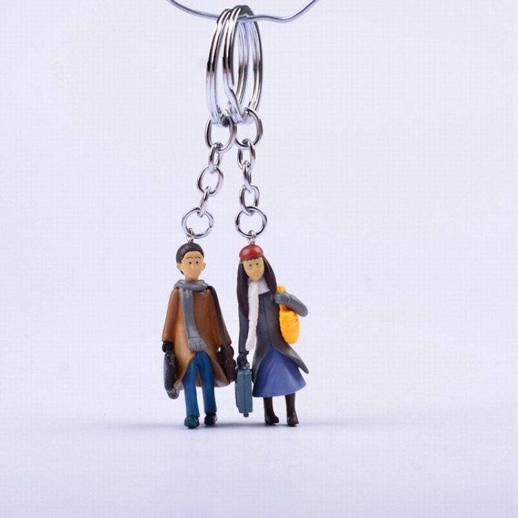 Cute Q version cartoon character Couple Keychain pendant price for 2 pcs Style S
