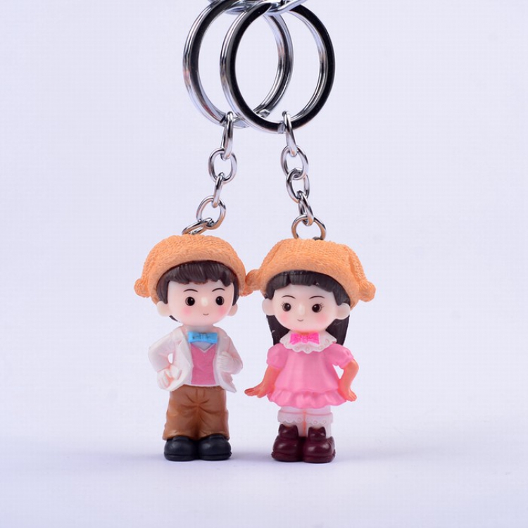 Cute Q version cartoon character Couple Keychain pendant price for 2 pcs Style L