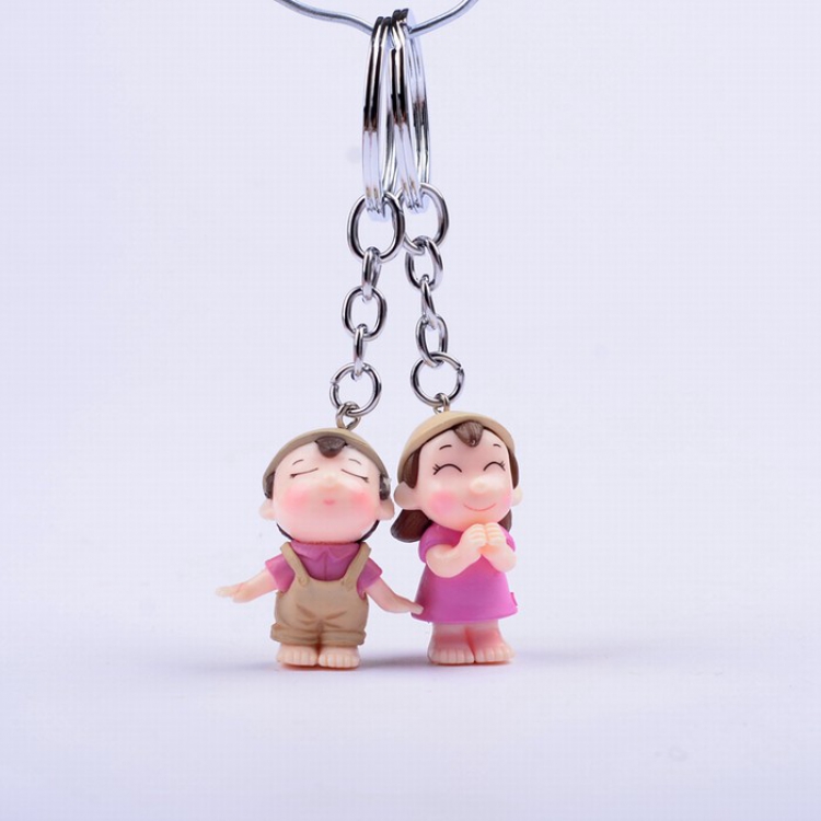 Cute Q version cartoon character Couple Keychain pendant price for 2 pcs Style M