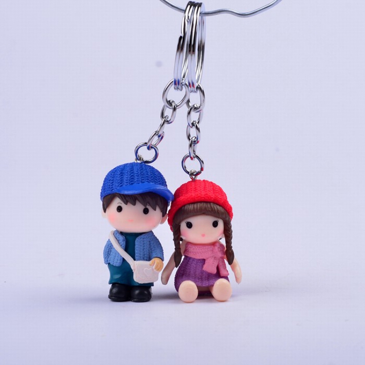 Cute Q version cartoon character Couple Keychain pendant price for 2 pcs Style H