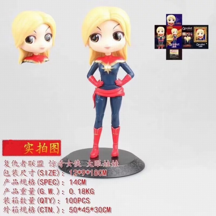 The avengers allianc Amazing woman Big eye doll series Boxed Figure Decoration 14CM a box of 100