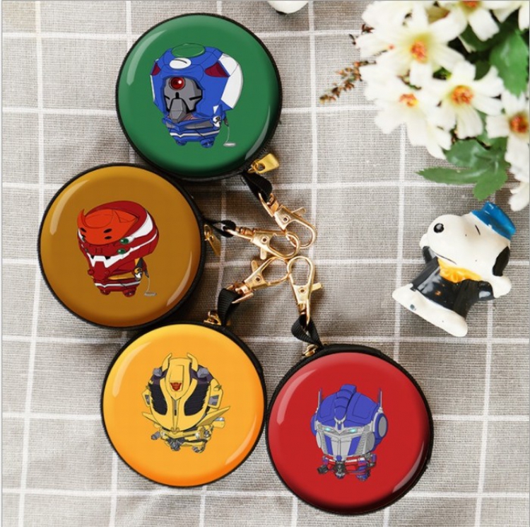 Transformers Coin purse headphone bag storage box Wallet OPP bag 4 colors in total Color mixing price for 30 pcs 7X3.5CM