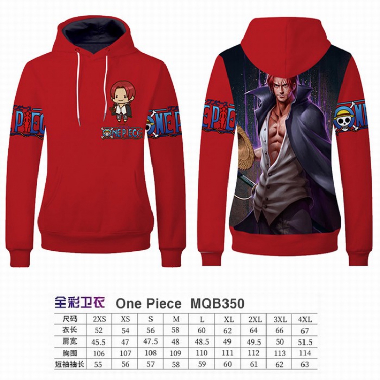 One Piece Full Color Long sleeve Patch pocket Sweatshirt Hoodie 9 sizes from XXS to XXXXL MQB350