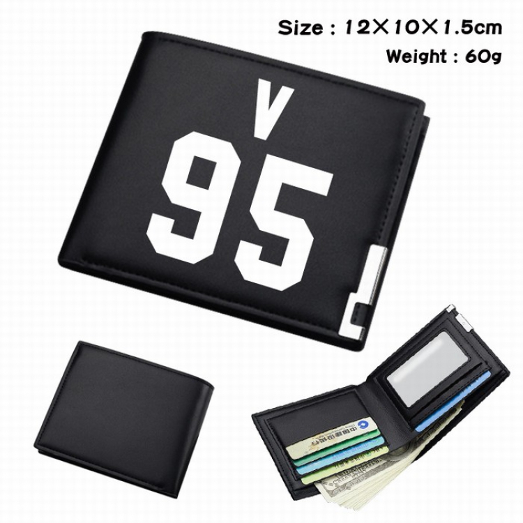 BTS Short Folding Leather Wallet Purse 12X10X1.5CM Style N