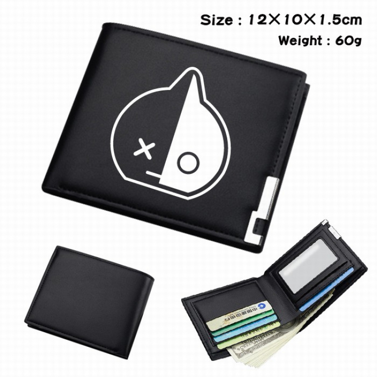 BTS Short Folding Leather Wallet Purse 12X10X1.5CM Style G