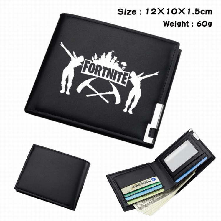 Fortnite Short Folding Leather Wallet Purse 12X10X1.5CM Style M