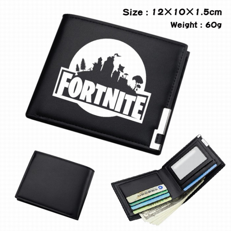 Fortnite Short Folding Leather Wallet Purse 12X10X1.5CM Style L