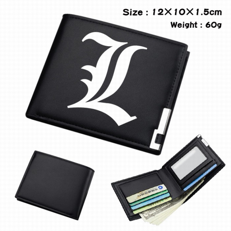 Death note Short Folding Leather Wallet Purse 12X10X1.5CM Style A