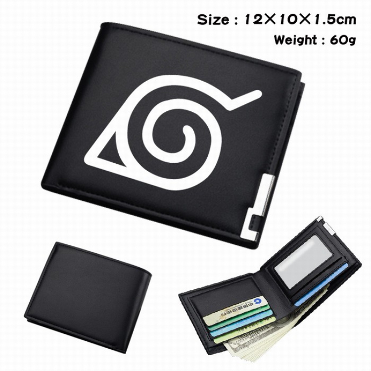 Naruto Short Folding Leather Wallet Purse 12X10X1.5CM Style A
