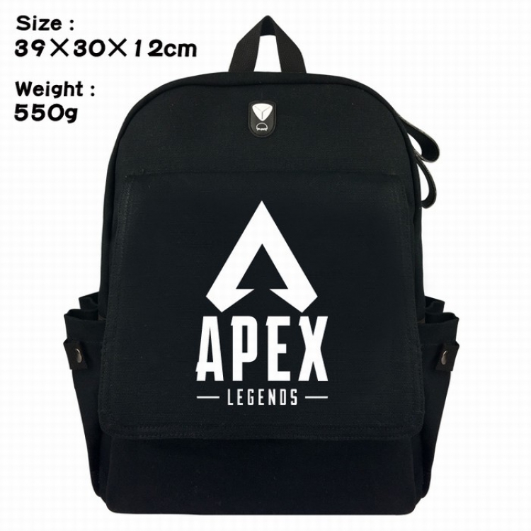 Apex Legends Canvas Flip cover backpack Bag 39X30X12CM Style C