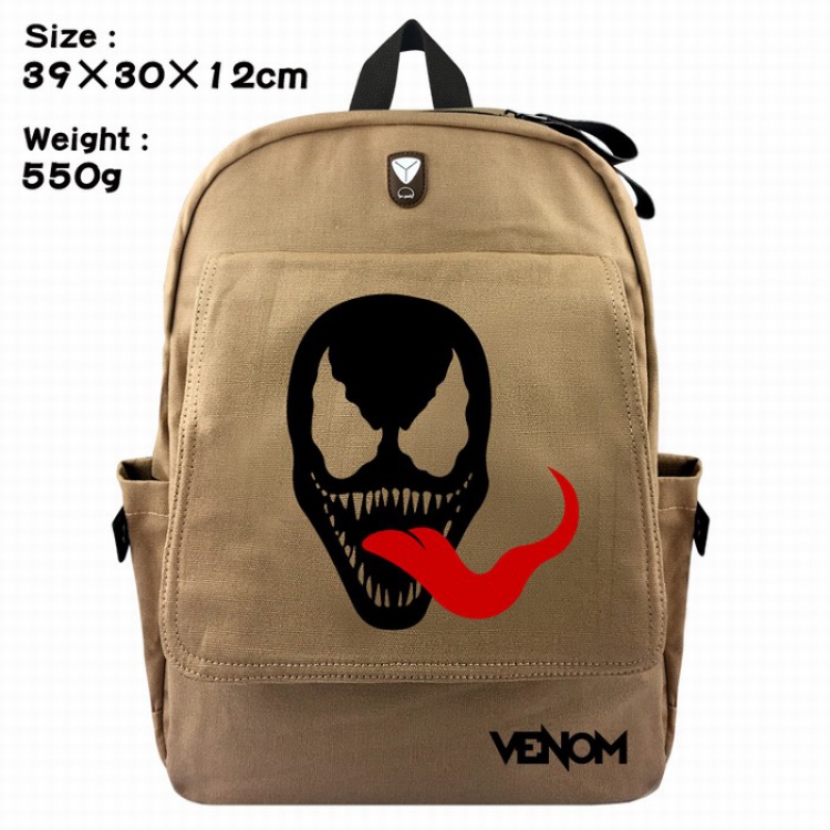 Venom Canvas Flip cover backpack Bag 39X30X12CM Style B