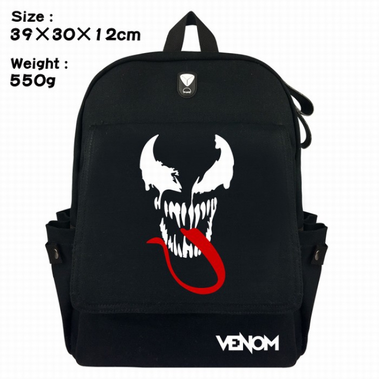 Venom Canvas Flip cover backpack Bag 39X30X12CM Style A