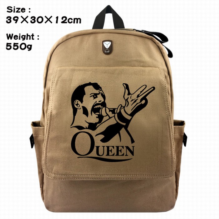Freddie Mercury Canvas Flip cover backpack Bag 39X30X12CM Style B
