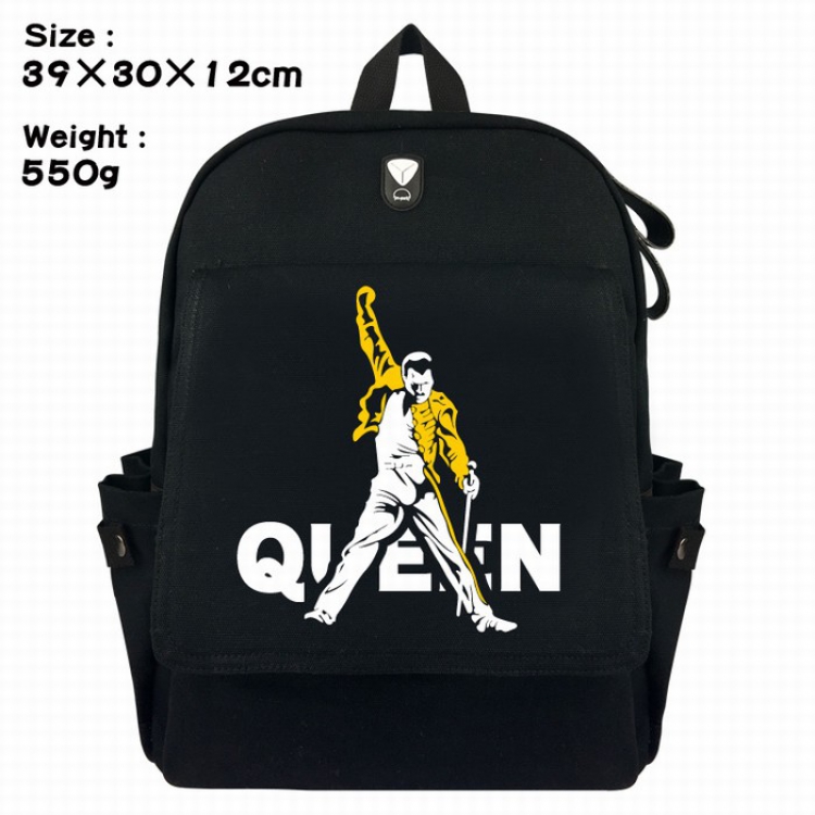 Freddie Mercury Canvas Flip cover backpack Bag 39X30X12CM Style A
