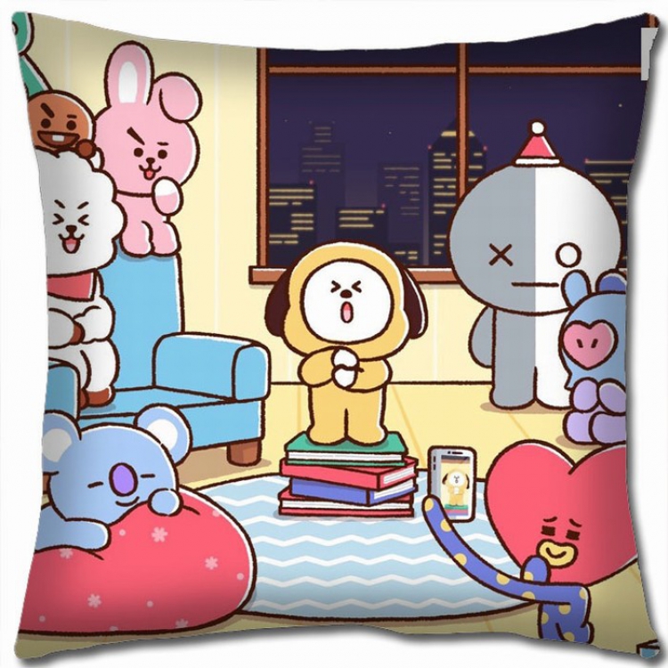 BTS BT21 Double-sided full color Pillow Cushion 45X45CM BS-13 NO FILLING