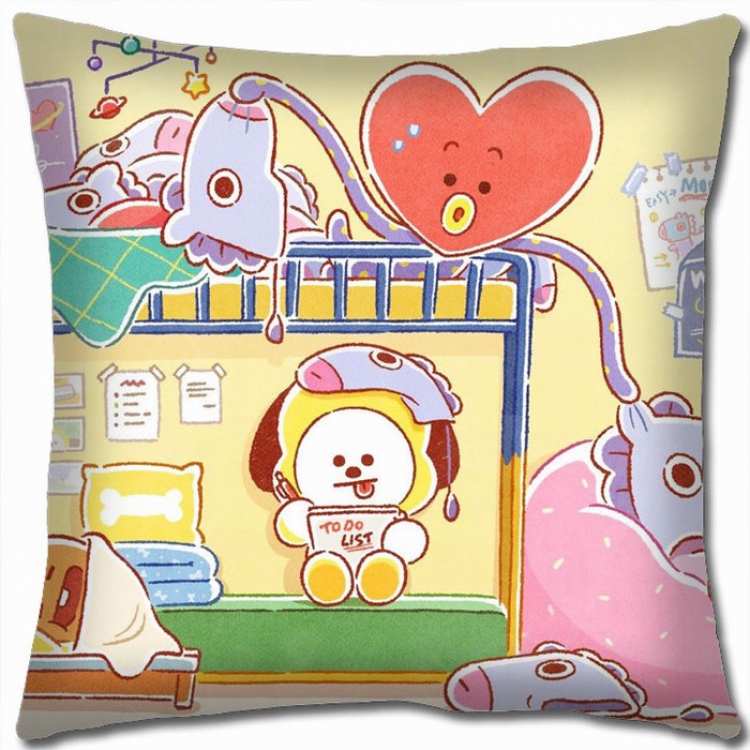 BTS BT21 Double-sided full color Pillow Cushion 45X45CM BS-32 NO FILLING