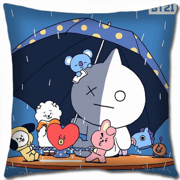 BTS BT21 Double-sided full color Pillow Cushion 45X45CM BS-34 NO FILLING