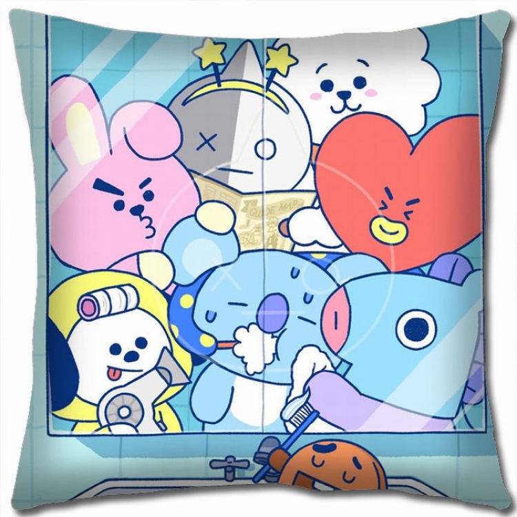 BTS BT21 Double-sided full color Pillow Cushion 45X45CM BS-37 NO FILLING