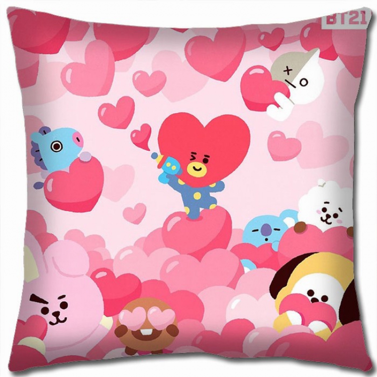 BTS BT21 Double-sided full color Pillow Cushion 45X45CM BS-55 NO FILLING