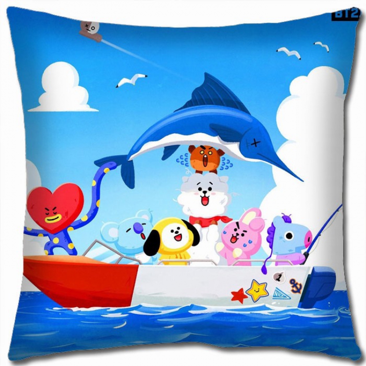 BTS BT21 Double-sided full color Pillow Cushion 45X45CM BS-56 NO FILLING