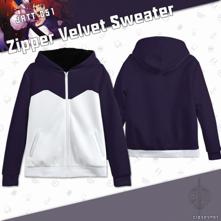 Fate stay night Full color zipper sweater Hoodie S M L XL XXL XXXL preorder 2 days JRTT057