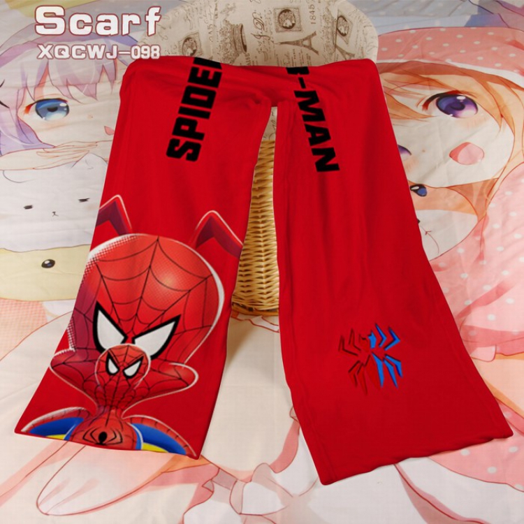 Spiderman Full color velvet scarf XQCWJ-098