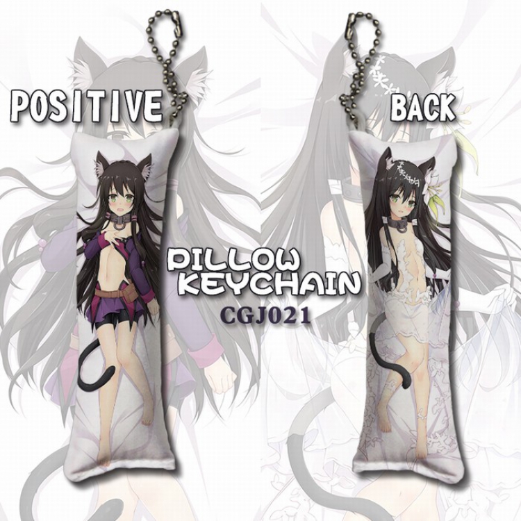 Isekai Maou to Shoukan Shoujo no Dorei Majutsu Long pillow key Chain pendant 4X12CM CGJ021