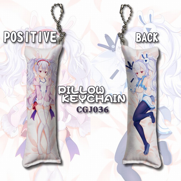 Azur Lane Long pillow key Chain pendant 4X12CM CGJ036