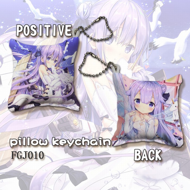 Azur Lane Square pillow key Chain pendant 4X4CM FGJ010