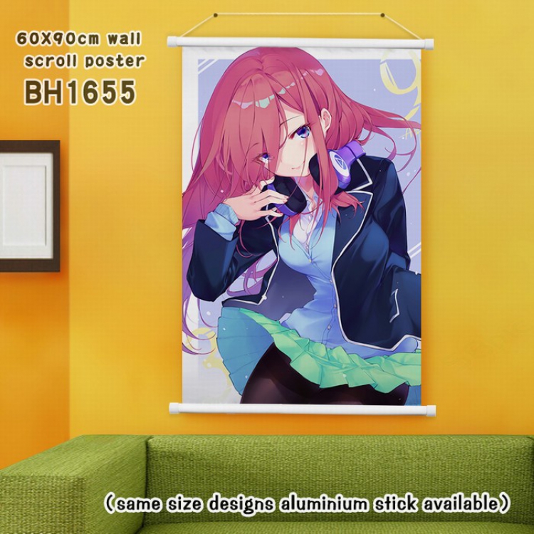 The Quintessential Quintuplets White plastic rod painting Wall Scroll 60X90CM BH1655