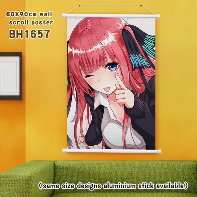 The Quintessential Quintuplets White plastic rod painting Wall Scroll 60X90CM BH1657