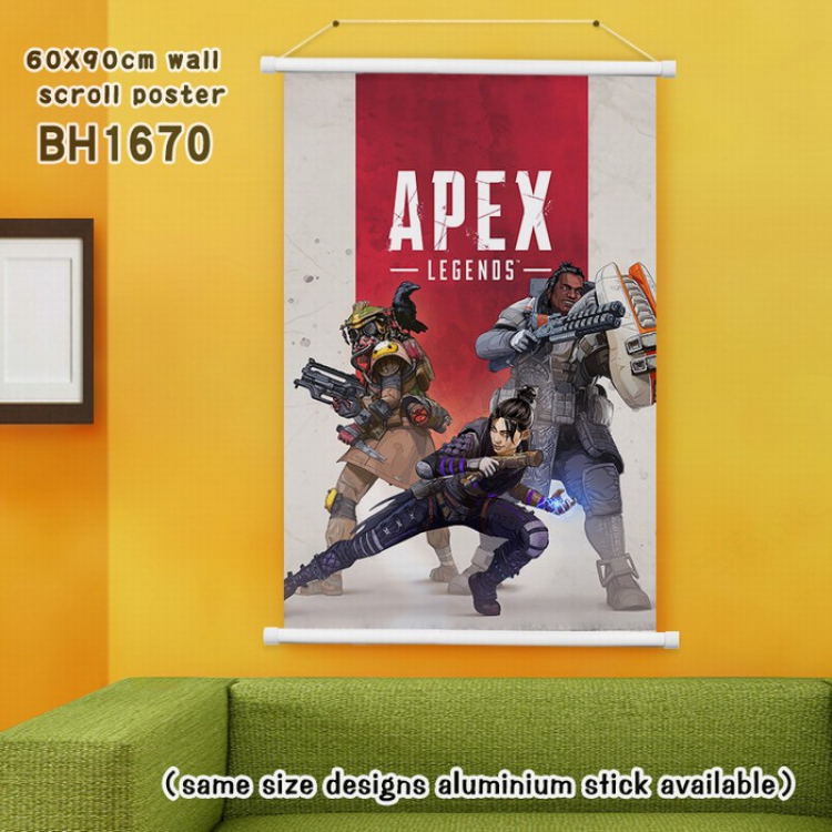 Apex legends White plastic rod painting Wall Scroll 60X90CM BH1670