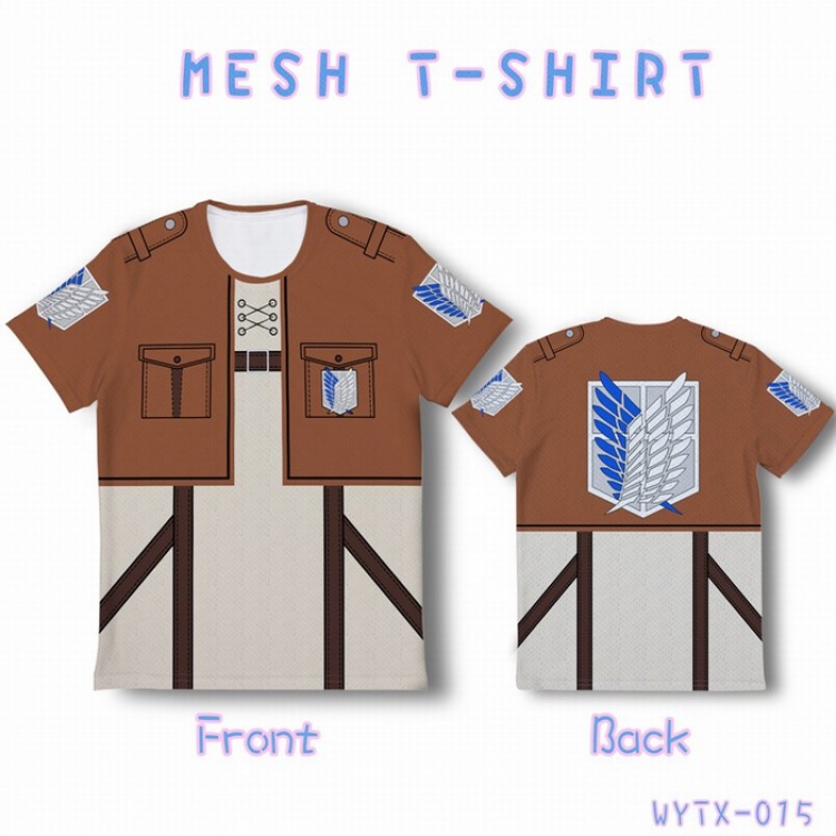 Shingeki no Kyojin Full color mesh T-shirt short sleeve 10 sizes from XS to XXXXXL WYTX015