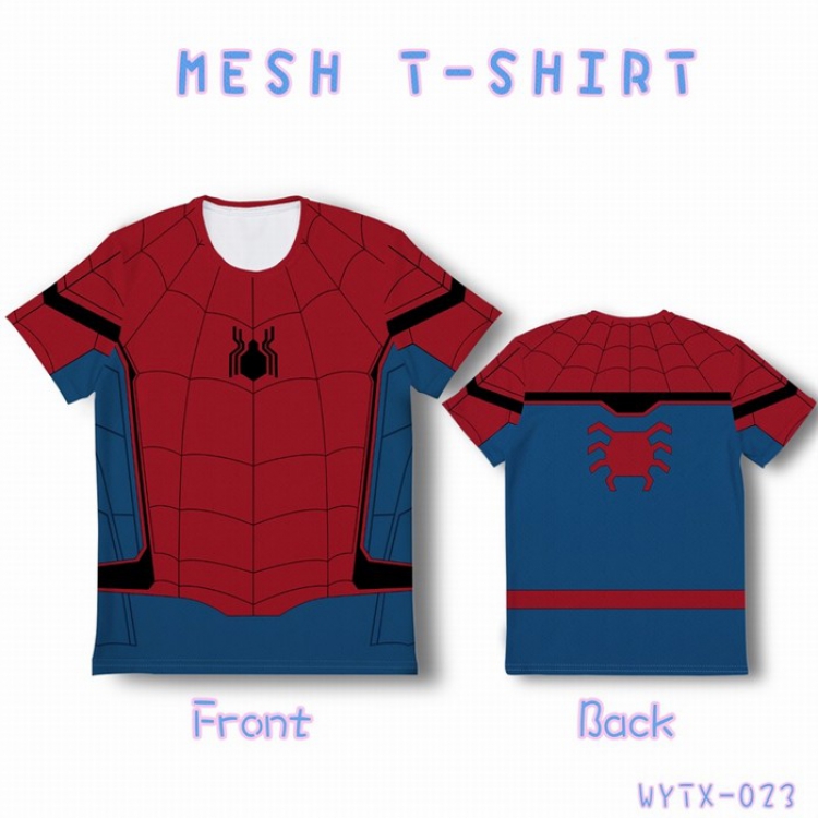 Spiderman Full color mesh T-shirt short sleeve 10 sizes from XS to XXXXXL WYTX023