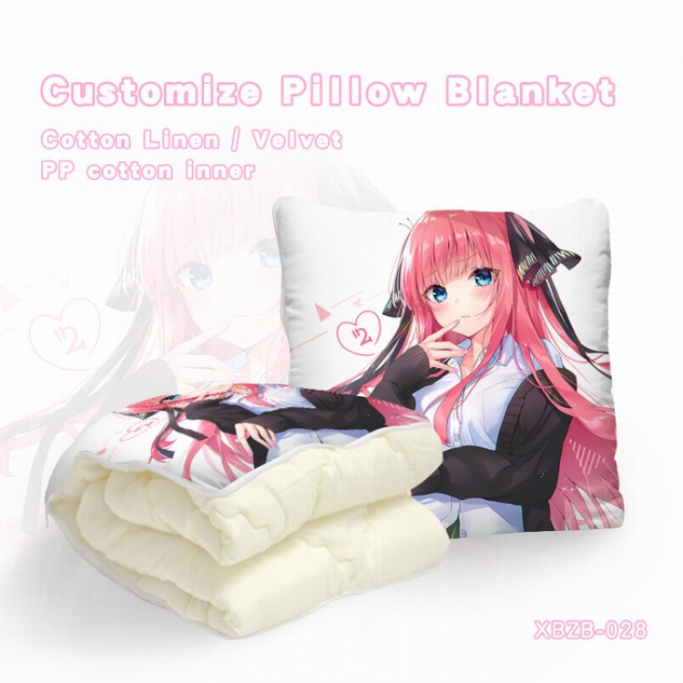 The Quintessential Quintuplets（40X40CM) Dual-use folding plush pillow (120X140CM) XBZB-028