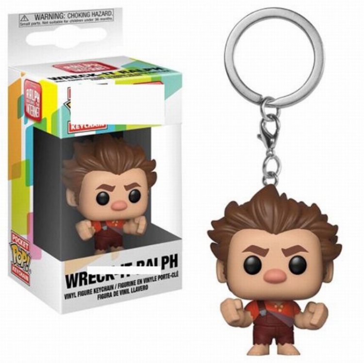 FUNKO-POP Wreck-It Ralph Boxed Figure Keychain pendant 4CM 0.04KG