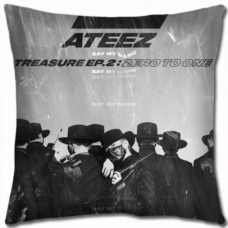 ATEEZ Korean star combination Double-sided full color Pillow Cushion 45X45CM AT-1 NO FILLING